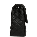 Chanel XXL Classic Single Travel Flap Bag Black Shiny Aged Calfskin Ruthenium Hardware - Thumbnail View 3