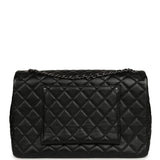 Chanel XXL Classic Single Travel Flap Bag Black Shiny Aged Calfskin Ruthenium Hardware - Thumbnail View 4