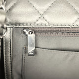 Chanel XXL Classic Single Flap Bag Dark Grey Metallic Lambskin Ruthenium Hardware - Thumbnail View 9