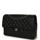 Chanel XXL Classic Single Flap Bag Black Shiny Caviar Light Gold Hardware - Thumbnail View 5