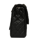 Chanel XXL Classic Single Flap Bag Black Shiny Caviar Light Gold Hardware - Thumbnail View 3