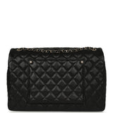 Chanel XXL Classic Single Flap Bag Black Shiny Caviar Light Gold Hardware - Thumbnail View 4