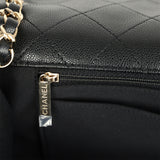 Chanel XXL Classic Single Flap Bag Black Shiny Caviar Light Gold Hardware - Thumbnail View 10