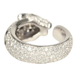 Cartier Panthere De Cartier Medium Half-Pave Ring Onyx & Diamonds 18K White Gold Hardware