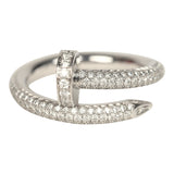 Cartier Juste Un Clou Small Model Pave Ring 18K White Gold & Diamonds - Thumbnail View 1