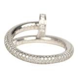 Cartier Juste Un Clou Small Model Pave Ring 18K White Gold & Diamonds - Thumbnail View 3