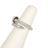 Cartier Juste Un Clou Small Model Pave Ring 18K White Gold & Diamonds - Thumbnail View 7