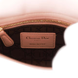 Christian Dior Mini Lady Bag Blush Cannage Lambskin Light Gold Hardware
