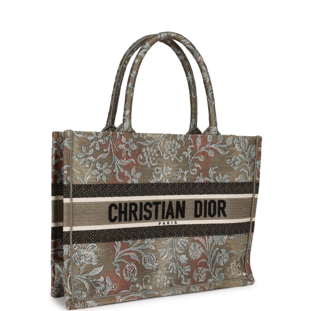 Christian Dior Book Tote Large Canvas Beige/Gold