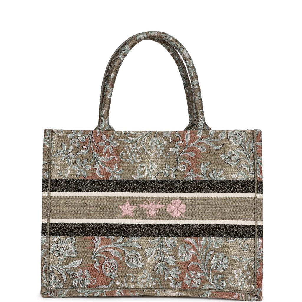 Christian Dior Book Tote Embroidered Canvas Large Multicolor 2280644
