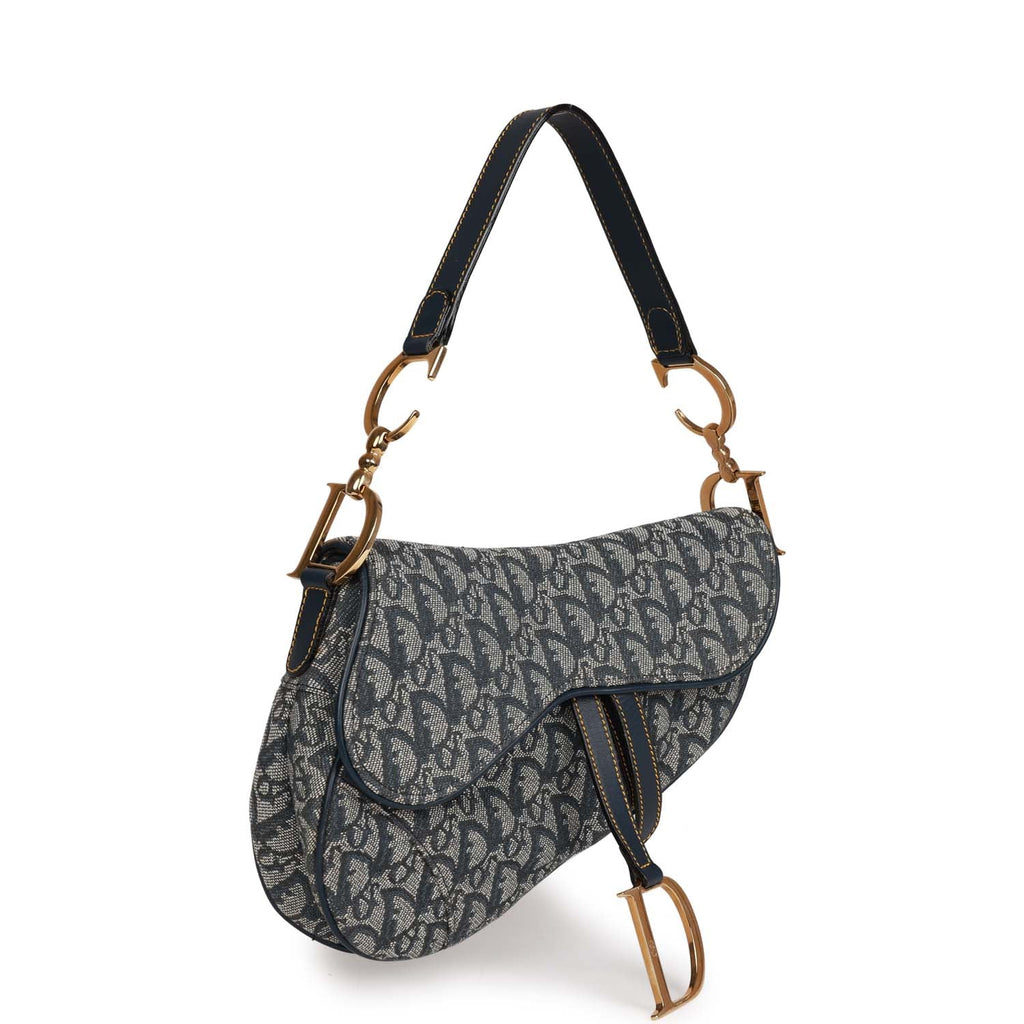 Dior Grey/Black Diorissimo Canvas Pochette Bag