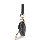Christian Dior Vintage Diorissimo Saddle Pochette in Black Canvas Cloth  ref.1017900 - Joli Closet