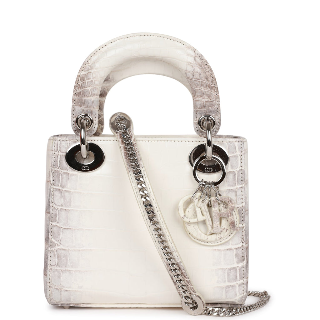 Christian Dior 2022 Lady Dior Chain Pouch - White Mini Bags