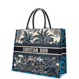 Christian Dior Blue Canvas Large Book Tote