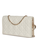 Christian Dior Lady Dior Pouch Latte Lambskin Gold Hardware