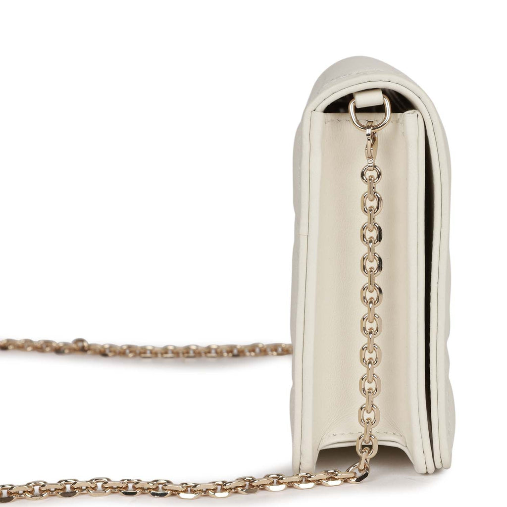 Dior - Lady Dior Phone Holder Latte Cannage Lambskin - Women