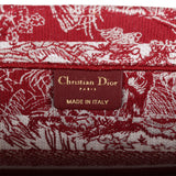 Christian Dior Burgundy Toile De Jouy Stripes Medium Book Tote