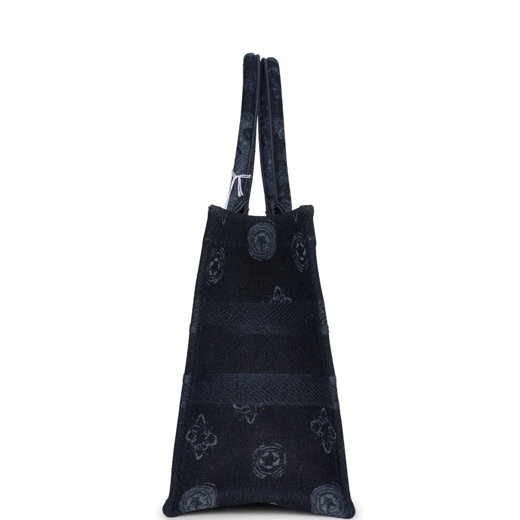 Christian Dior Vintage Logo Embroidered Denim Mini Bag Handbag 