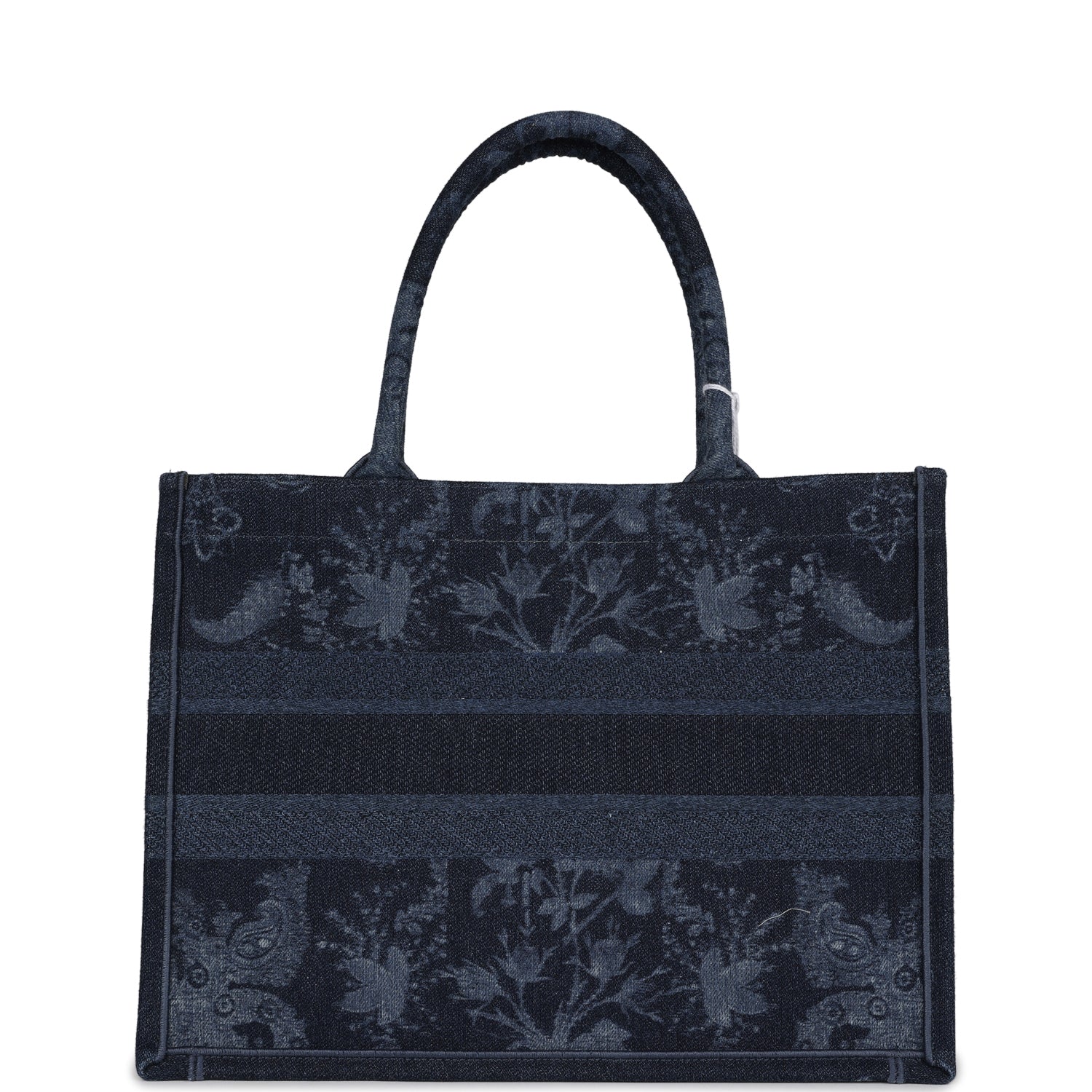 CD SMALL BOOK TOTE 26 BLUE OBLIQUE EMBROIDERY