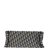 Pre-owned Christian Dior "Oblique" Medium Book Tote Ecru and Navy Blue Embroidered Canvas