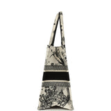 Christian Dior "Zodiac" Medium Book Tote White and Black Embroidered Canvas