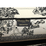 Christian Dior "Zodiac" Medium Book Tote White and Black Embroidered Canvas