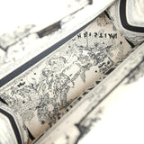 Christian Dior "Zodiac" Medium Book Tote White and Black Embroidered Canvas