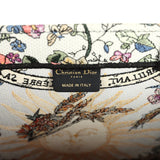 Christian Dior "4 Saisons Eté Soleil" Medium Book Tote White and Purple Multicolor Embroidered Canvas