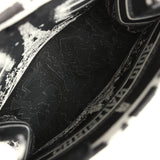 Christian Dior "Paris" Medium Book Tote Black and White Embroidered Canvas