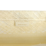 Pre-owned Christian Dior "3D Macrame D-Lace Butterfly" Medium Book Tote Ivory and Black Embroidered Canvas