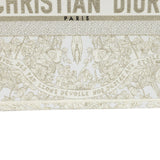 Christian Dior "All Around The World" Medium Book Tote White and Metallic Gold Embroidered Canvas