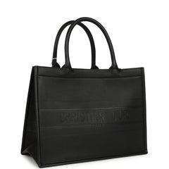 Christian Dior Medium Book Tote Black Calfskin