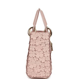 Christian Dior Mini Lady Dior Bag "Clover" Rose Soupir Lambskin Light Gold Hardware - Thumbnail View 3