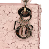 Christian Dior Mini Lady Dior Bag "Clover" Rose Soupir Lambskin Light Gold Hardware - Thumbnail View 7