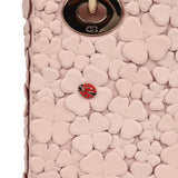 Christian Dior Mini Lady Dior Bag "Clover" Rose Soupir Lambskin Light Gold Hardware - Thumbnail View 8