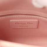 Christian Dior Mini Lady Dior Bag "Clover" Rose Soupir Lambskin Light Gold Hardware - Thumbnail View 10