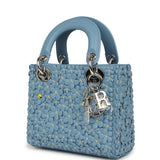 Christian Dior Mini Lady Dior Bag "Myosotis" Bleu Myosotis Lambskin Silver Hardware - Thumbnail View 5