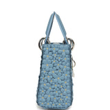 Christian Dior Mini Lady Dior Bag "Myosotis" Bleu Myosotis Lambskin Silver Hardware - Thumbnail View 3
