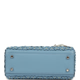 Christian Dior Mini Lady Dior Bag "Myosotis" Bleu Myosotis Lambskin Silver Hardware - Thumbnail View 6