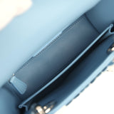 Christian Dior Mini Lady Dior Bag "Myosotis" Bleu Myosotis Lambskin Silver Hardware - Thumbnail View 9