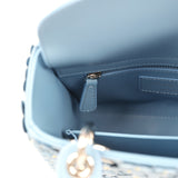 Christian Dior Mini Lady Dior Bag "Myosotis" Bleu Myosotis Lambskin Silver Hardware - Thumbnail View 11