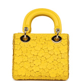 Christian Dior Mini Lady Dior Bag "Buttercup" Buttercup Yellow Lambskin Light Gold Hardware - Thumbnail View 4