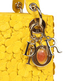 Christian Dior Mini Lady Dior Bag "Buttercup" Buttercup Yellow Lambskin Light Gold Hardware - Thumbnail View 7