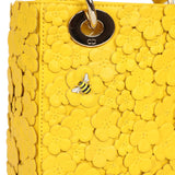 Christian Dior Mini Lady Dior Bag "Buttercup" Buttercup Yellow Lambskin Light Gold Hardware - Thumbnail View 8