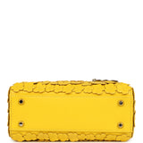 Christian Dior Mini Lady Dior Bag "Buttercup" Buttercup Yellow Lambskin Light Gold Hardware - Thumbnail View 6