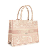 Christian Dior Medium "Jungle" Book Tote Pink and White Embroidered Canvas - Thumbnail View 2