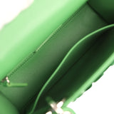Christian Dior Small Lady Dior Bag "Clover" Shamrock Lucky Green Lambskin Silver Hardware - Thumbnail View 9