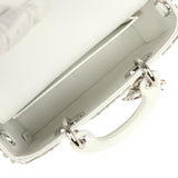 Christian Dior Mini Lady D-Joy Bag "Daisy" White Embroidered Lambskin Silver Hardware - Thumbnail View 10