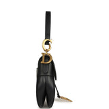 Christian Dior Saddle Bag Black Calfskin Antique Gold Hardware - Thumbnail View 6