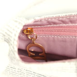 Vintage Christian Dior Mini "Newspaper" Saddle Bag White, Black Leather Gold Hardware - Thumbnail View 10